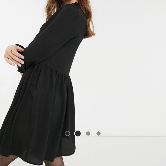 ASOS long sleeve button front mini smock dress - Picture 4 of 4